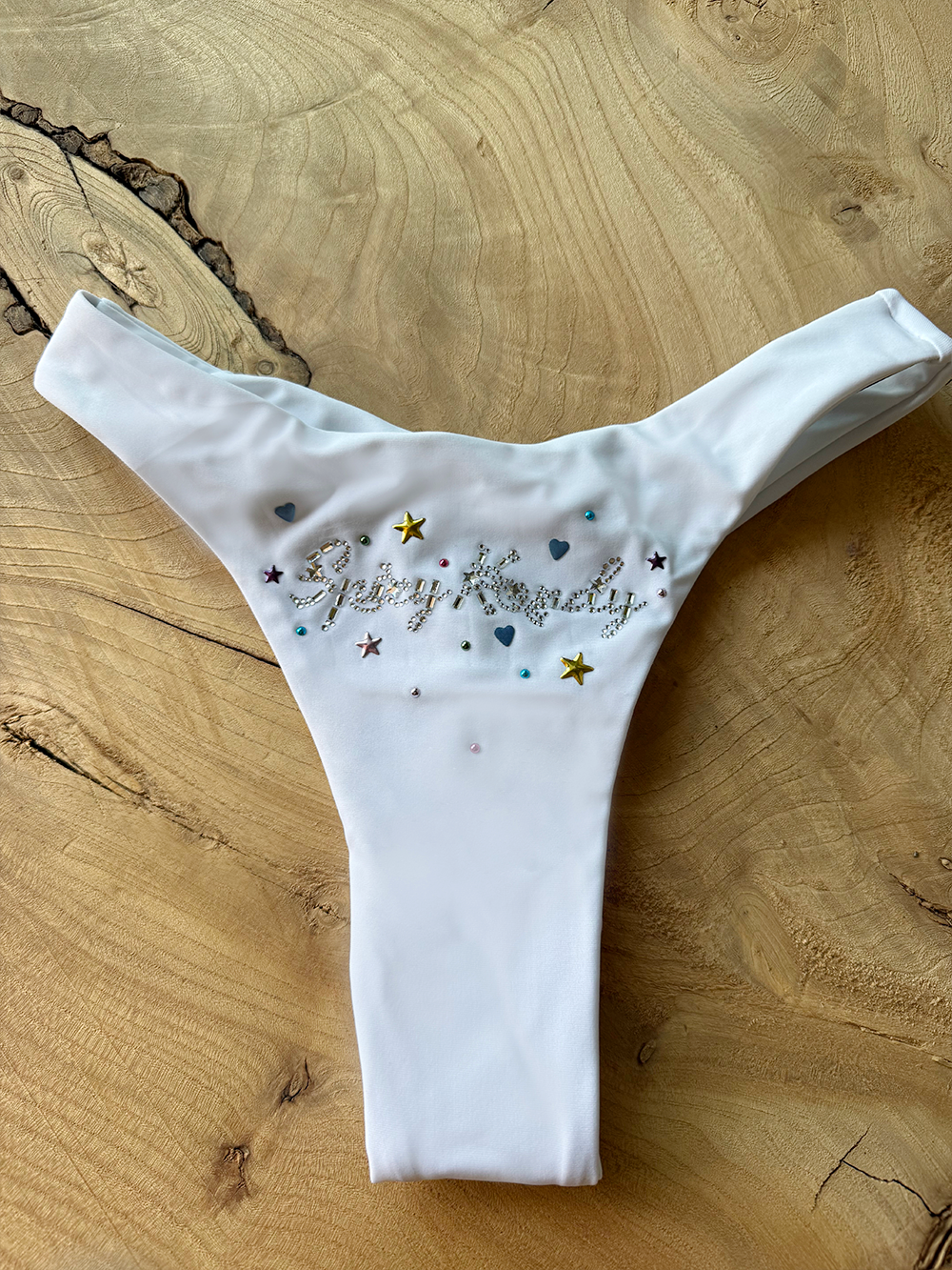 OLD SCHOOL THONGS with RHINESTONES