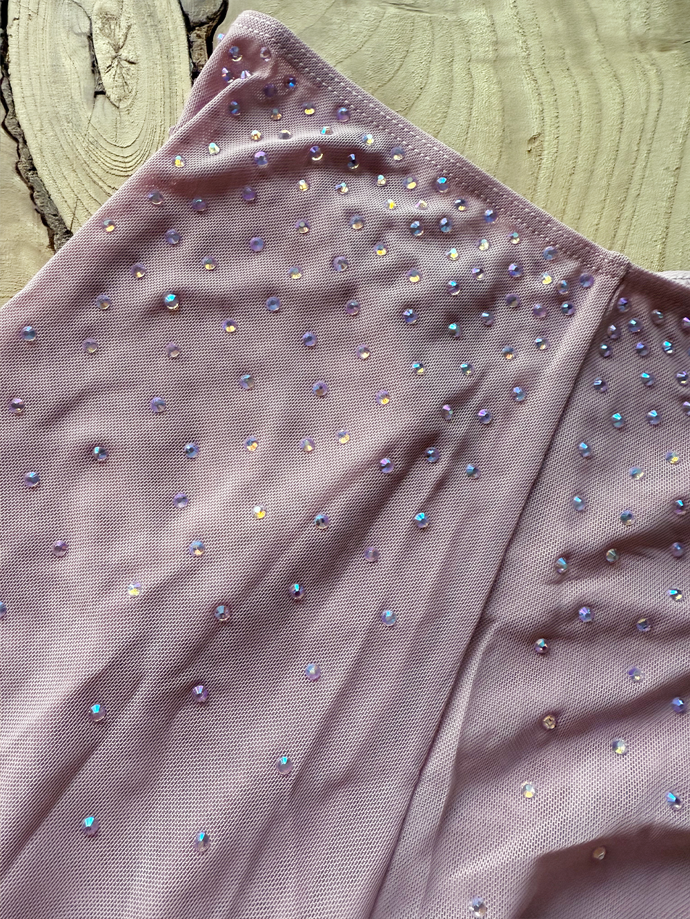 MESH SHORTS with RHINESTONES(customized color)