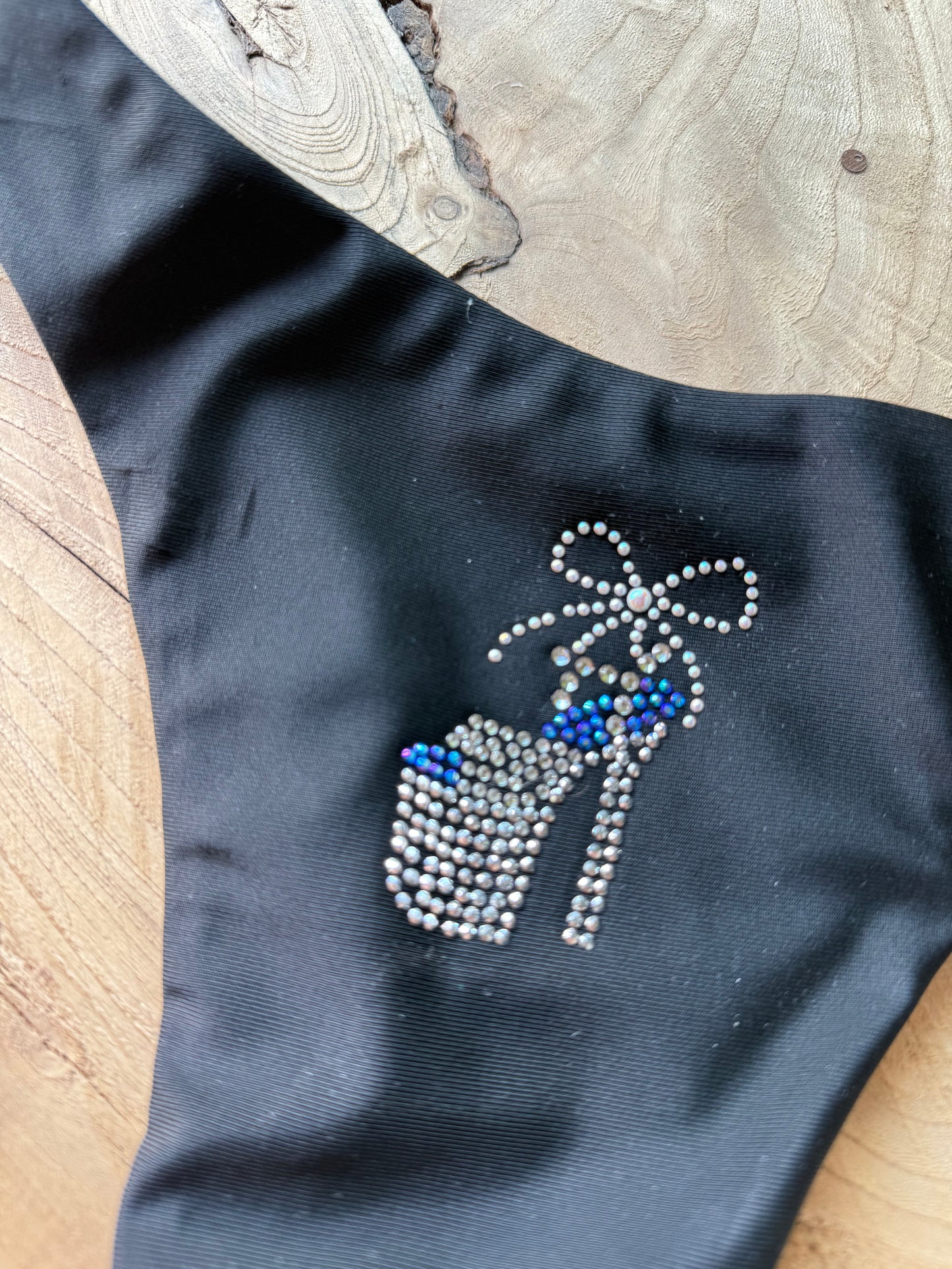 OLD SCHOOL THONGS with RHINESTONES