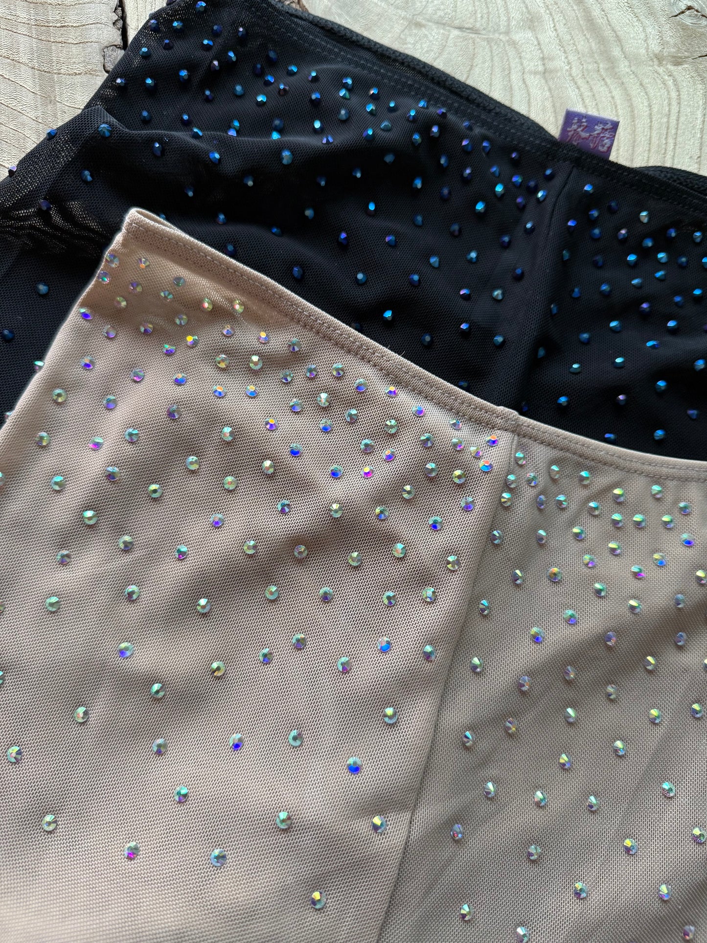 MESH SHORTS with RHINESTONES