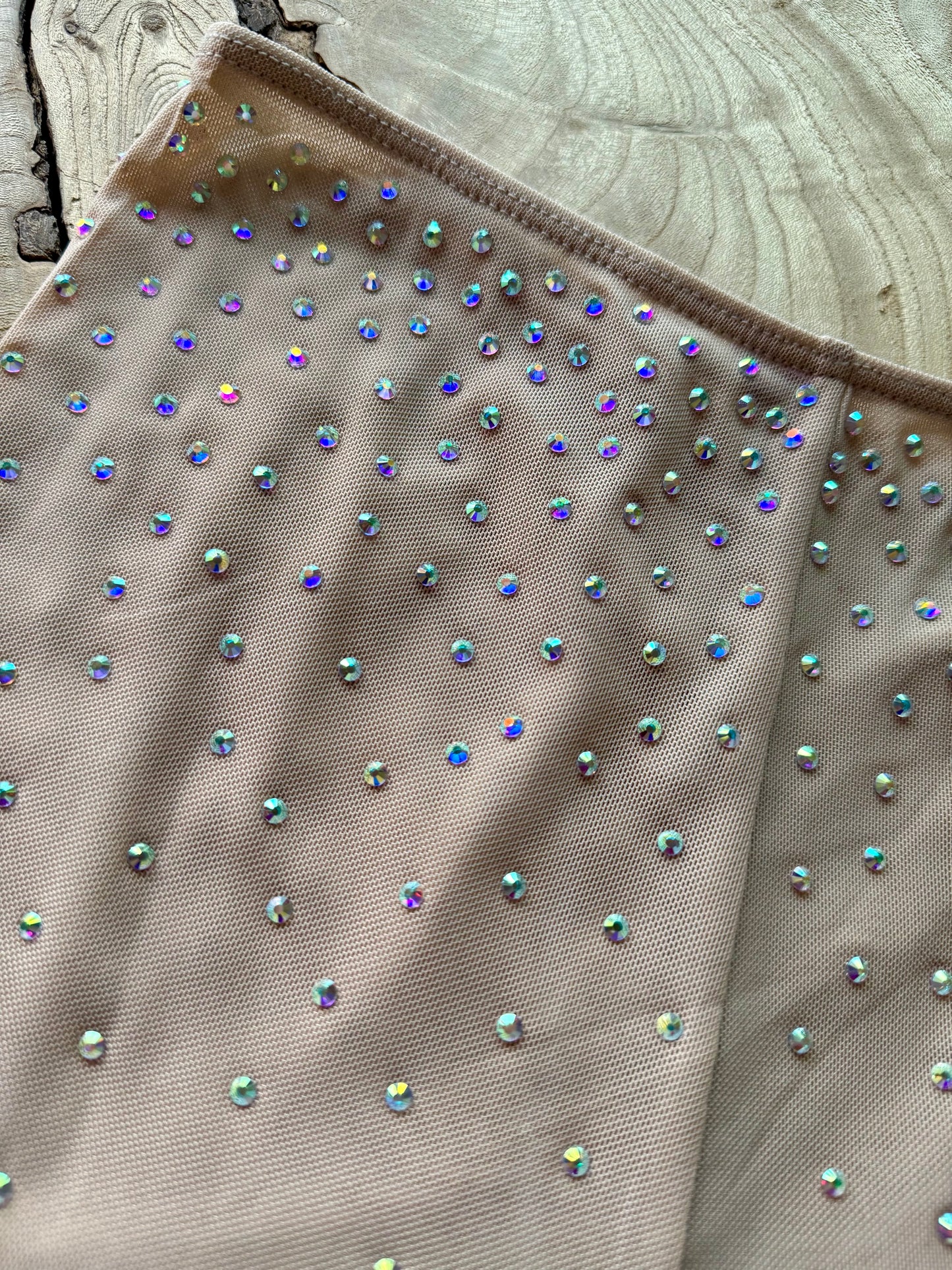 MESH SHORTS with RHINESTONES