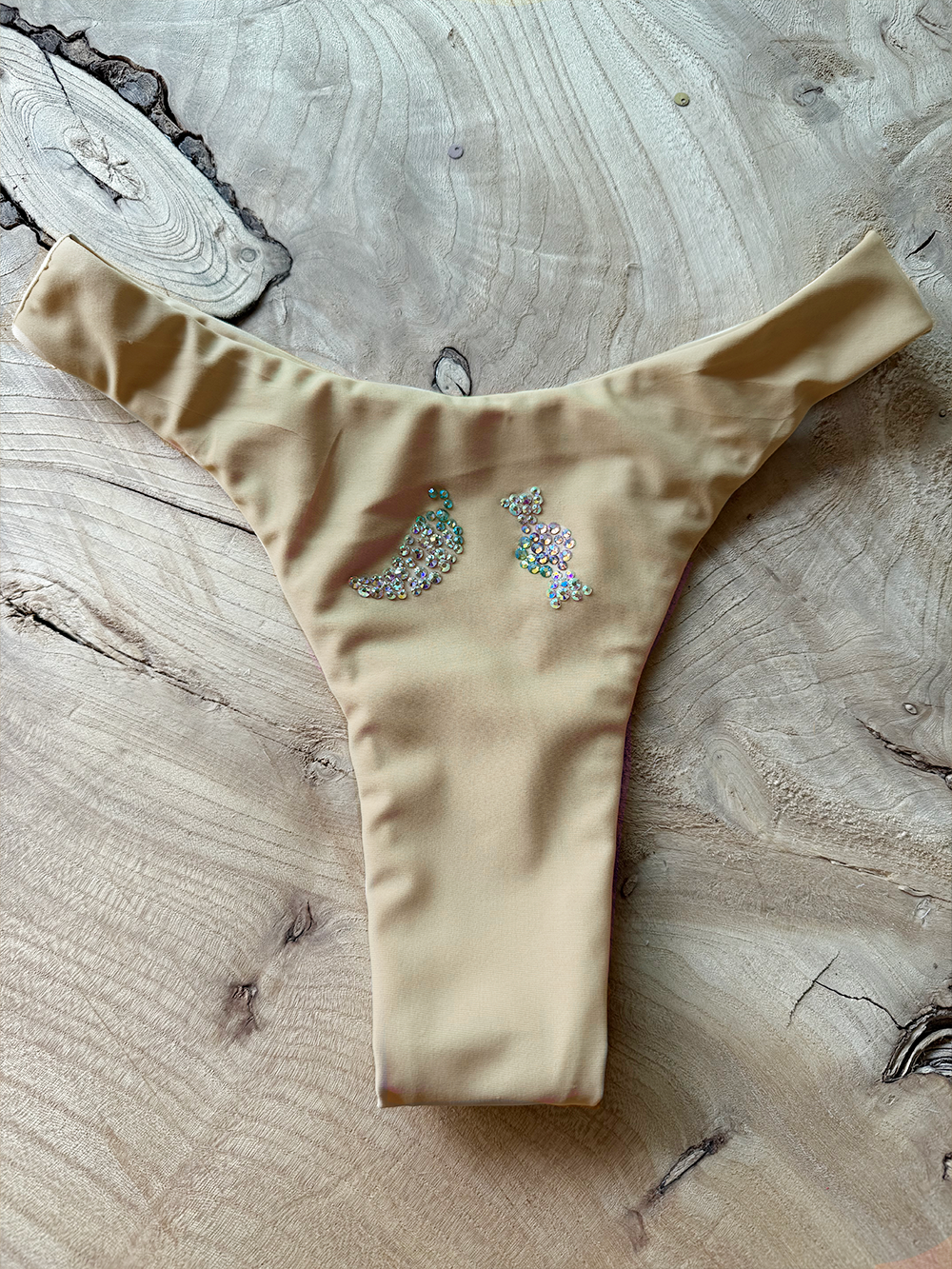 OLD SCHOOL THONGS with RHINESTONES