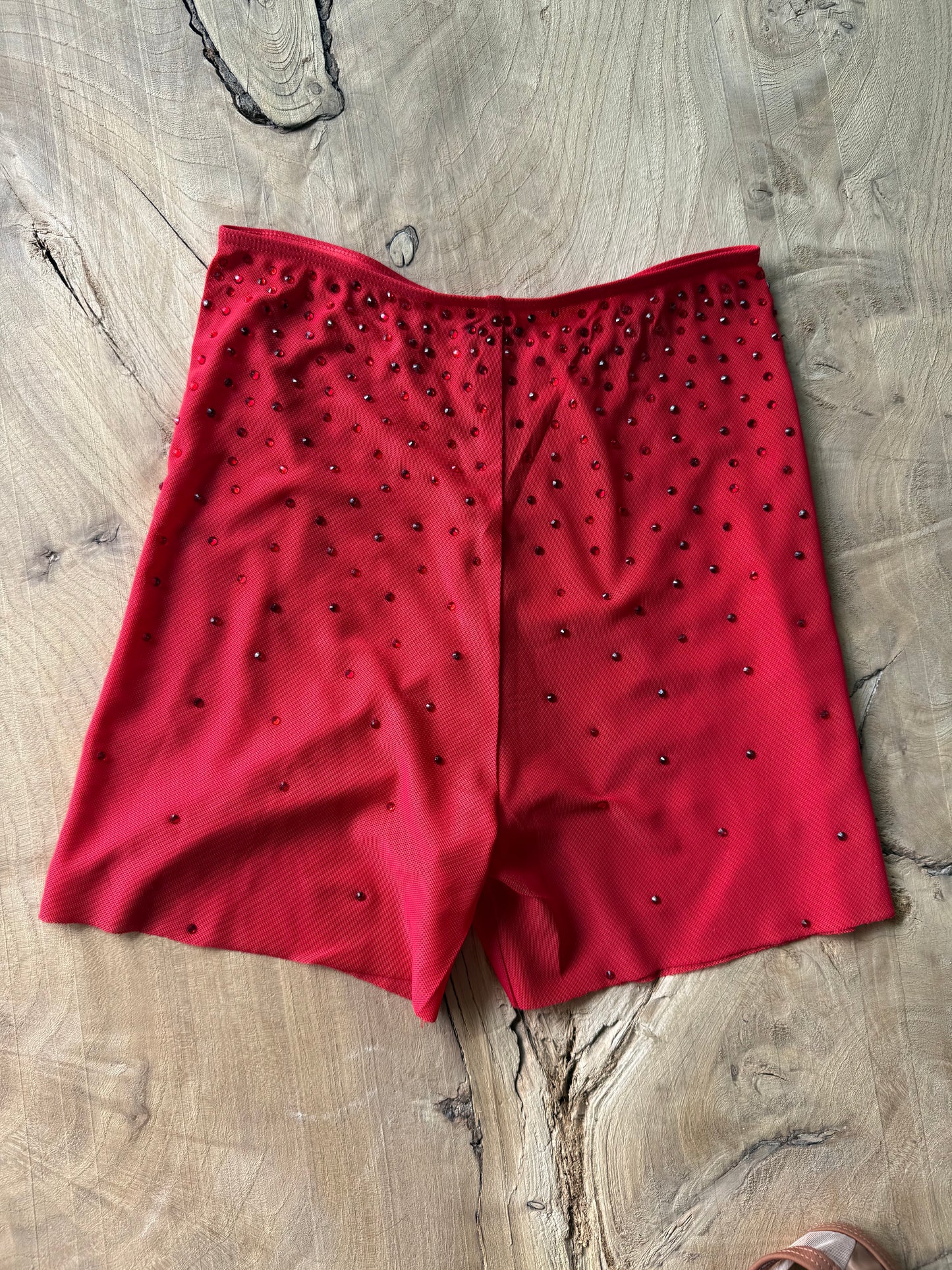 MESH SHORTS with RHINESTONES（customized color）