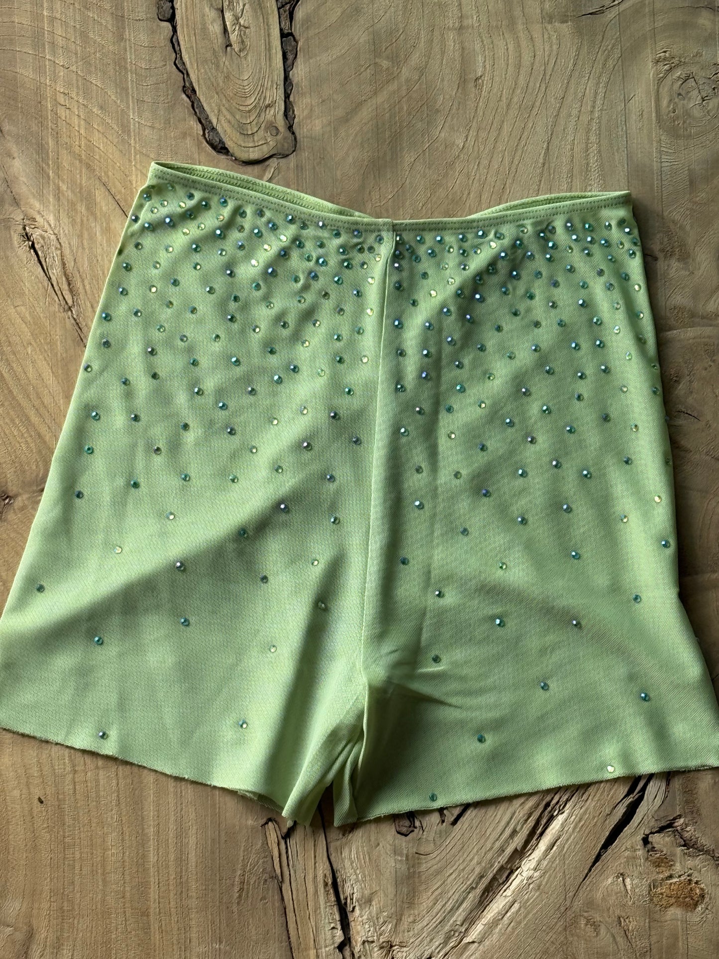 MESH SHORTS with RHINESTONES（customized color）